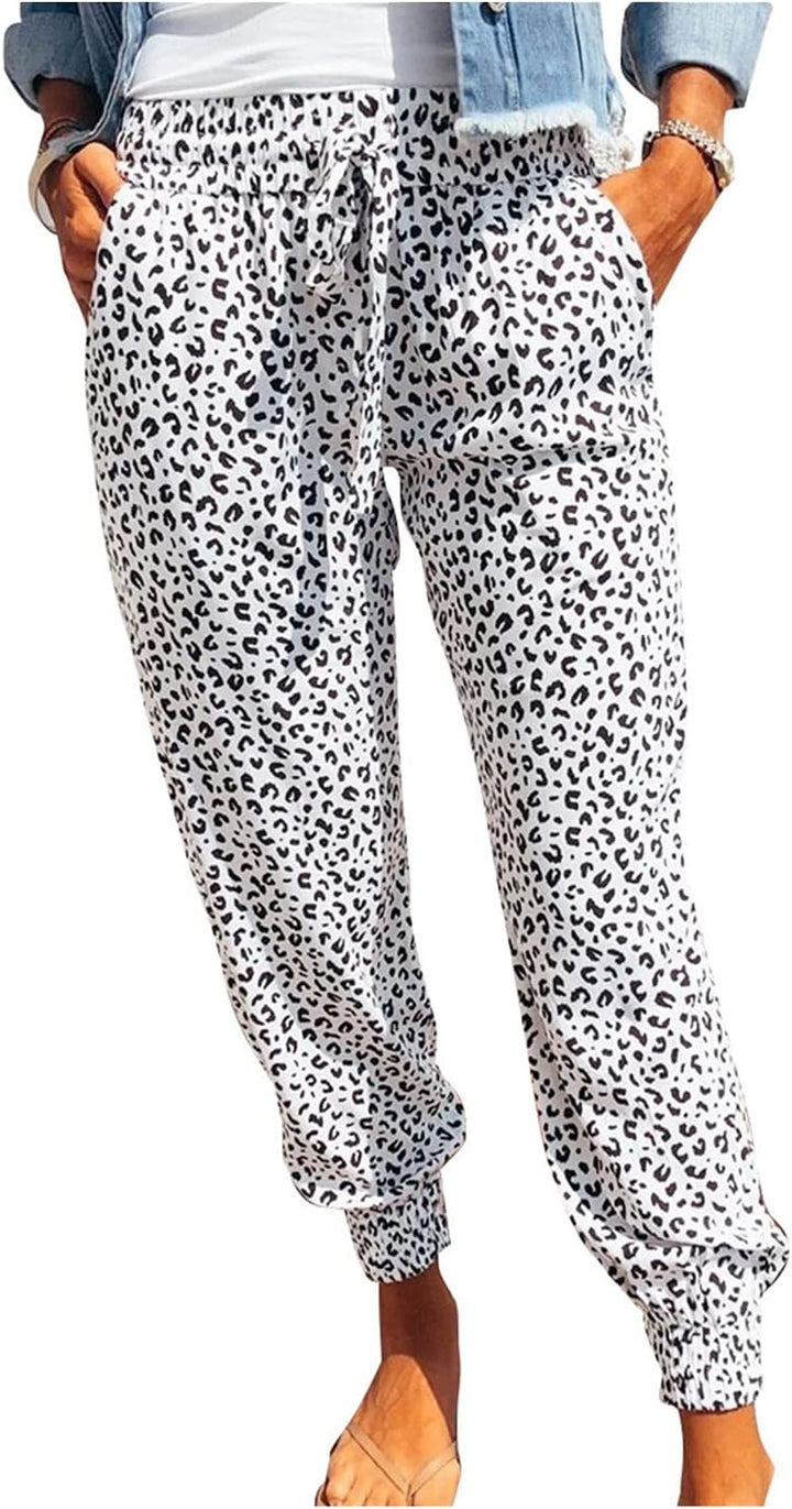 Dokotoo Damen Jogginghose Lang Freizeithose Sporthose Elastisch Pumphose Haremshose Lässige Lose Sto