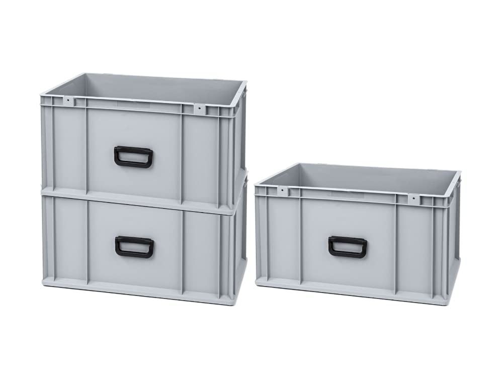 SuperSparSet 3x Eurobox NextGen Portable Uno | HxBxT 32x40x60cm | 65 Liter | Eurobehälter, Transport
