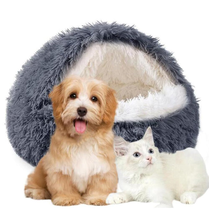 Flauschig Hundebett Muschelform Katzenbett Warm Tierbett Haustierbett Waschbar Hundesofa Katzensofa