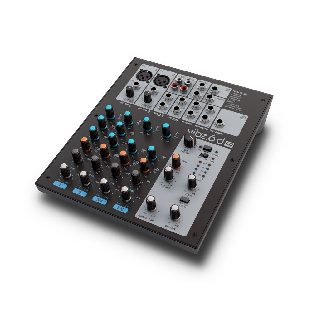 LD Systems VIBZ 6 D - 6-Kanal Mischpult mit DFX 6-Kanal mit DFX, 6-Kanal mit DFX