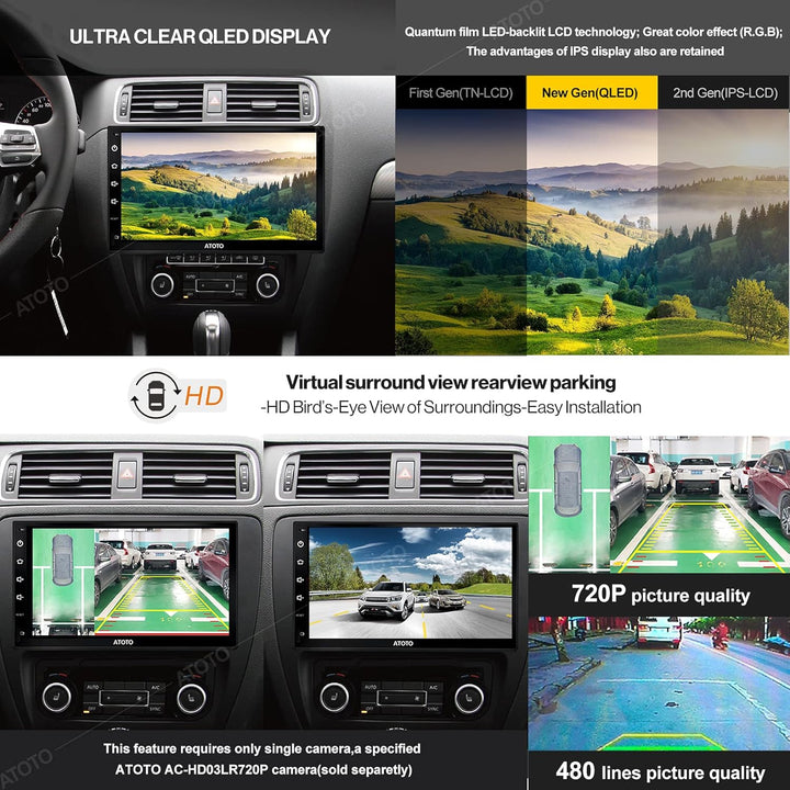 [Neu] ATOTO S8 Premium Doppel-DIN Android Autoradio, Kabelloses CarPlay & Android Auto, 7-Zoll-QLED-