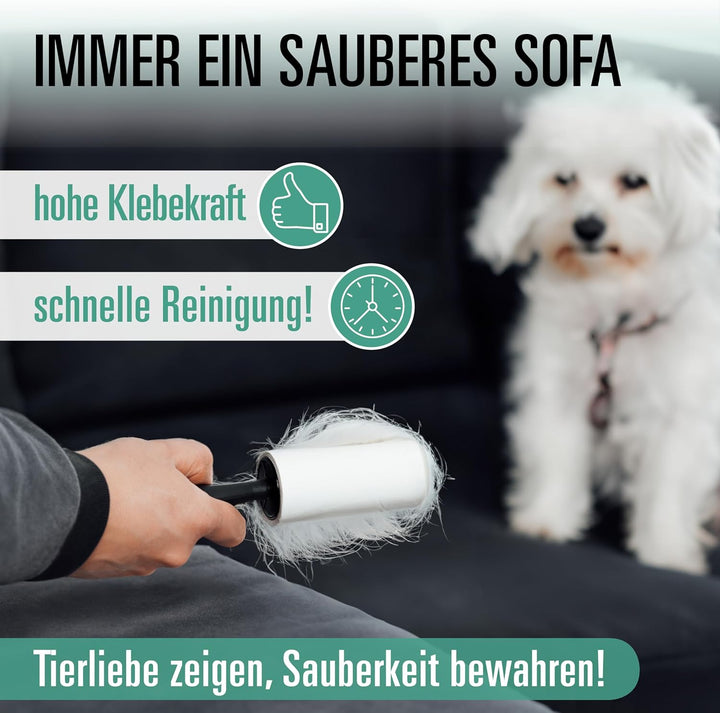 SIMPLYHACK - Fusselrolle - [8er] Set - 720 Blatt - Ersatzrollen für gängige Fusselrollen - hohe Kleb