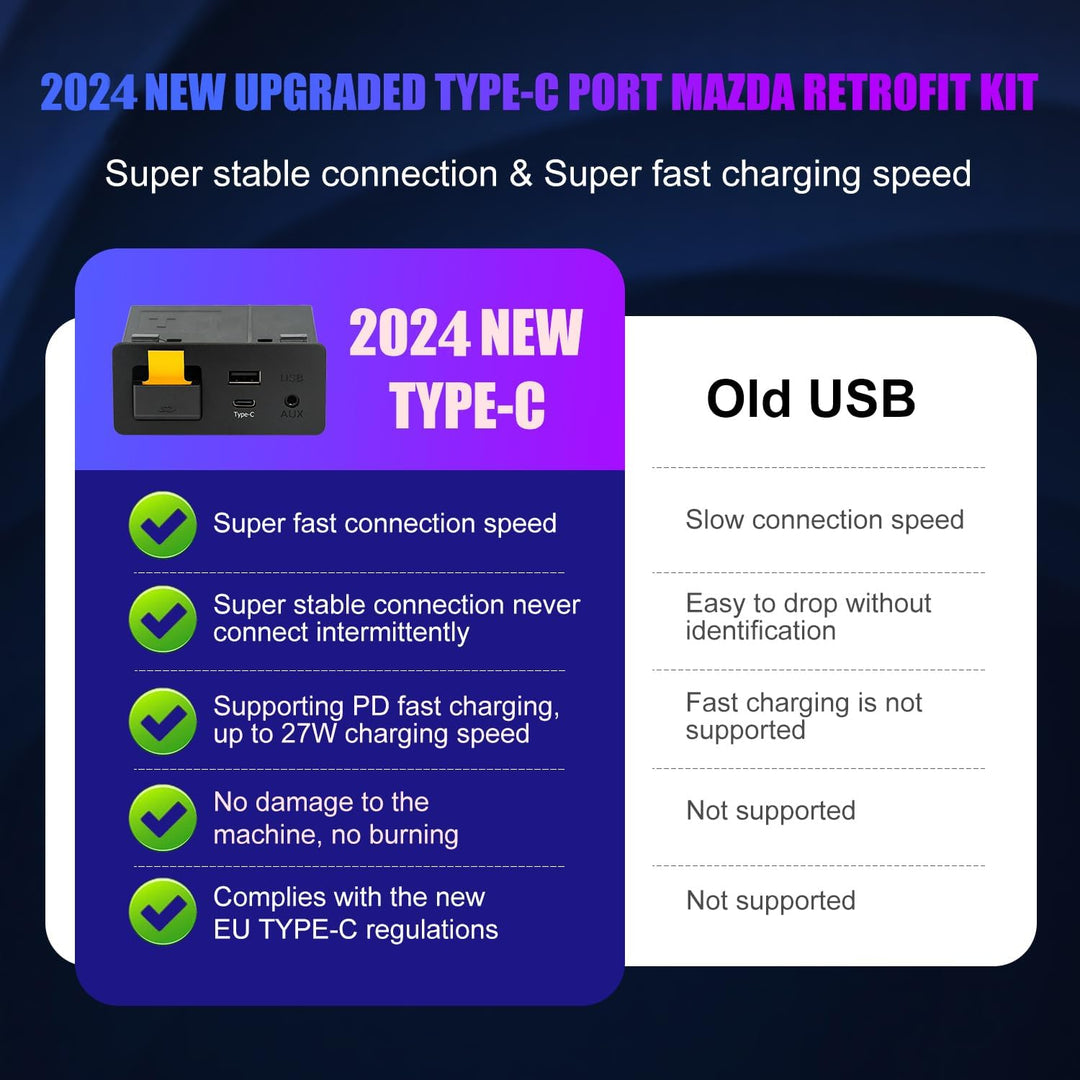 Type-C Mazda Wireless Carplay Nachrüstkit, TK78-66-9U0C OEM Media Hub für das MZD Connect System, ko