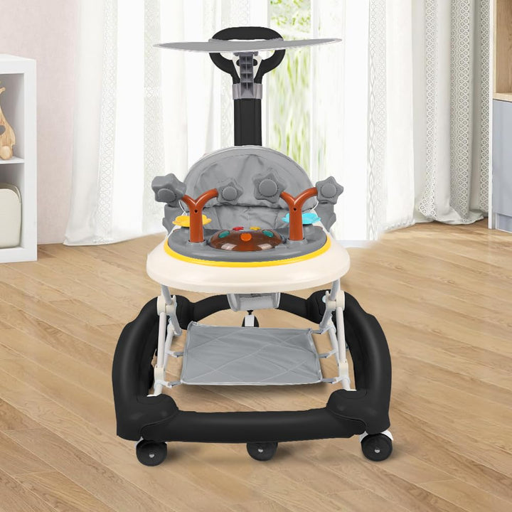 5-in-1 Lauflernhilfe für Babys, 5 Höhenverstellung und Klappbar, Gehfrei Babywalker ab 6 Monate, bis