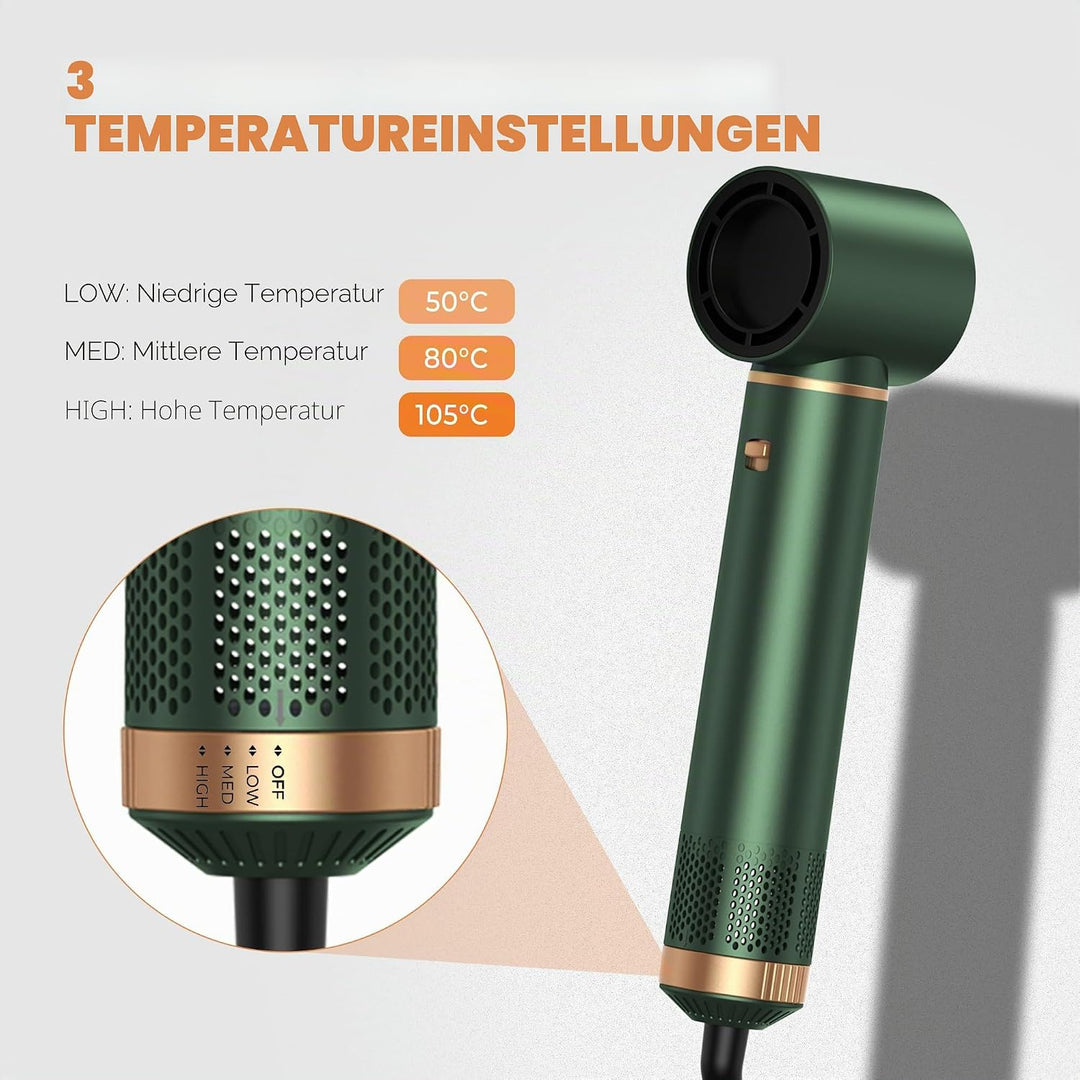 OKWRAP Hairstyler 5 in 1 Hair Styler SetHaarstyler, Airstyler Air Curlers Föhn 5 in 1 Mit Rundbürste