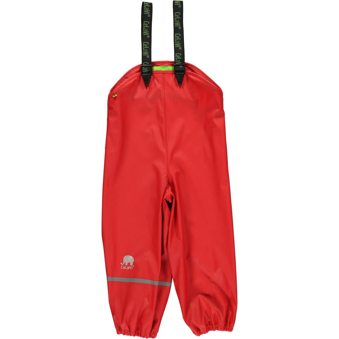 Celavi Baby - Jungen Rainwear Bukser Solid Regenjacke, Rot (Roth 402), 80 EU