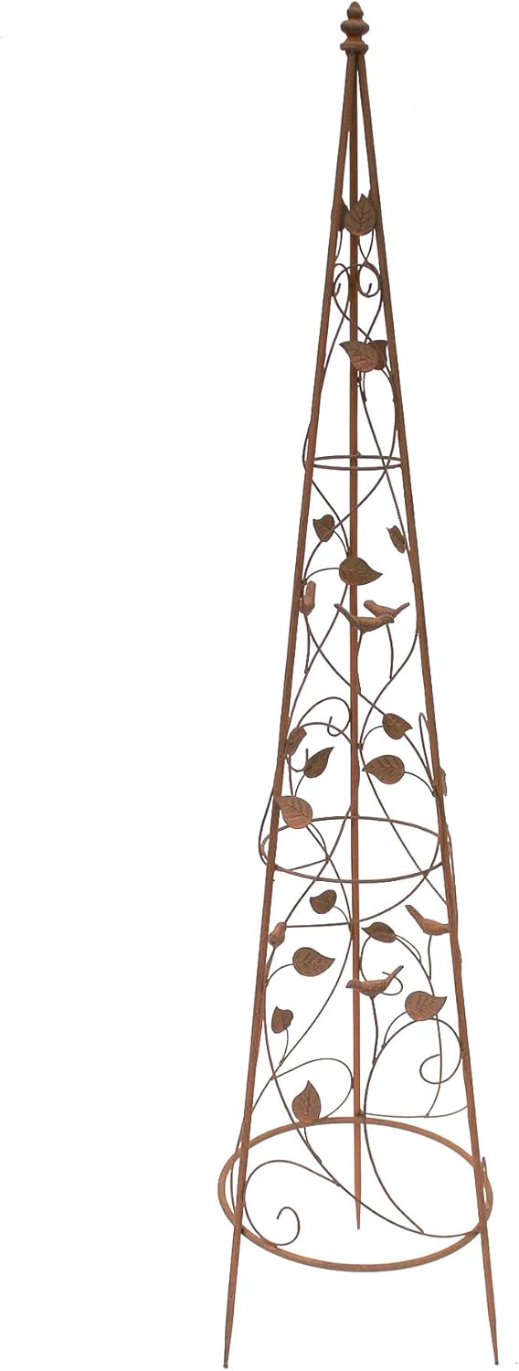 DanDiBo Rankhilfe Pyramide 082547 aus Metall 95 cm bis164 cm Kletterhilfe Rankgerüst Ranke (L - 142