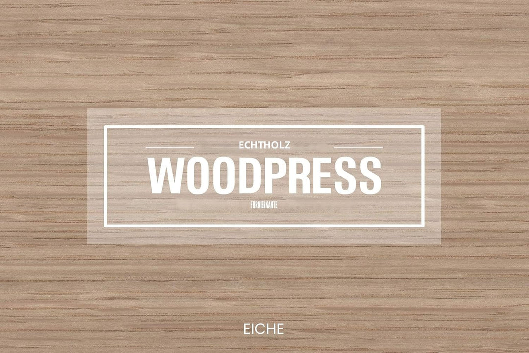 WordPress® 22 mm Eiche Echtholz Kantenumleimer mit Schmelzkleber – 50m Rolle – Einfache Anwendung zu