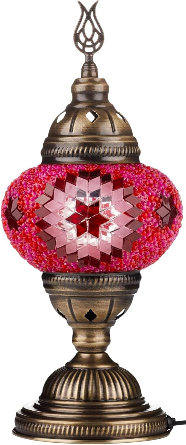 DEMMEX Farbe Wählbar – DIY Mosaik-Tischlampe Bastelset – Türkisch-Marokkanischer Stil – Gestalten Si