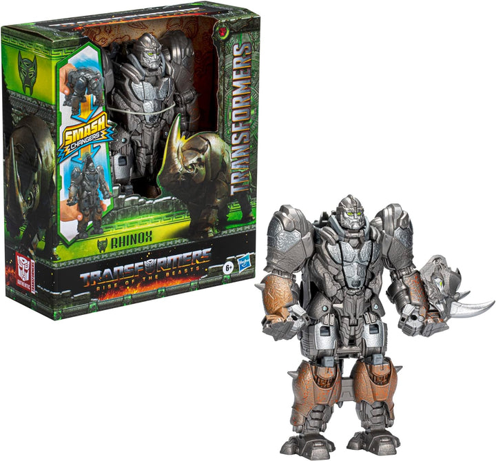 Transformers Spielzeug zum Film Aufstieg der Bestien, Smash Changer Rhinox Figur ab 6, 22,5 cm, Rhin