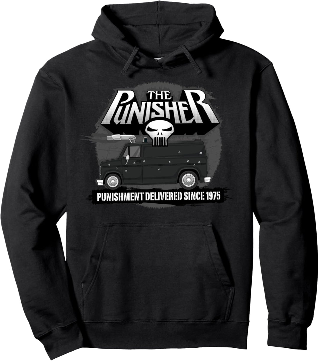 Marvel The Punisher Battle Van Punishment Delivered Pullover Hoodie