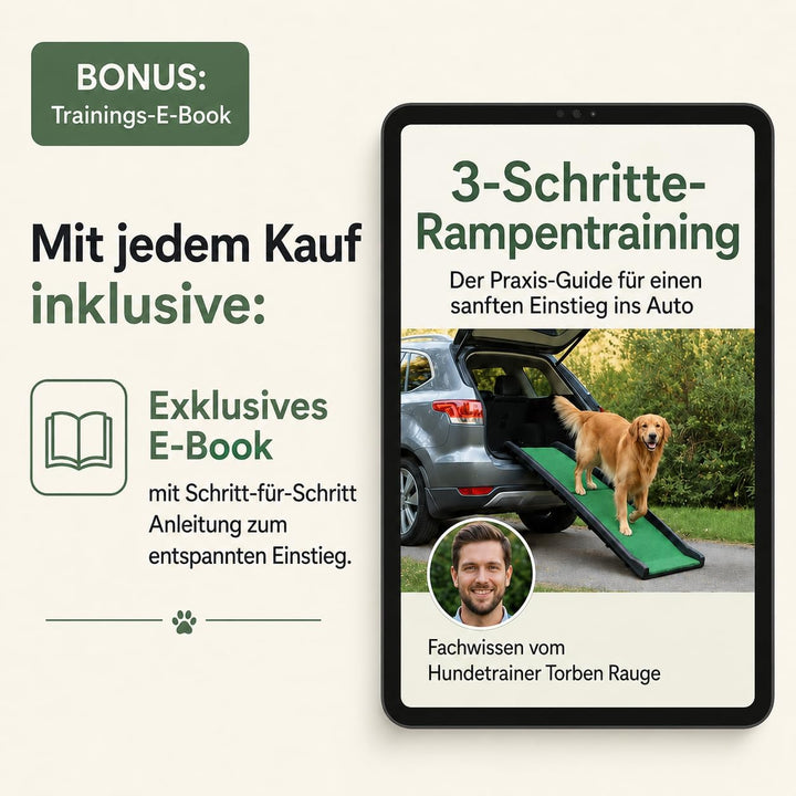 Hunderampe Autorampe - rutschfest mit Kunstrasen, klappbar Hund Rampe Hundetreppe Hundeautorampe Kof