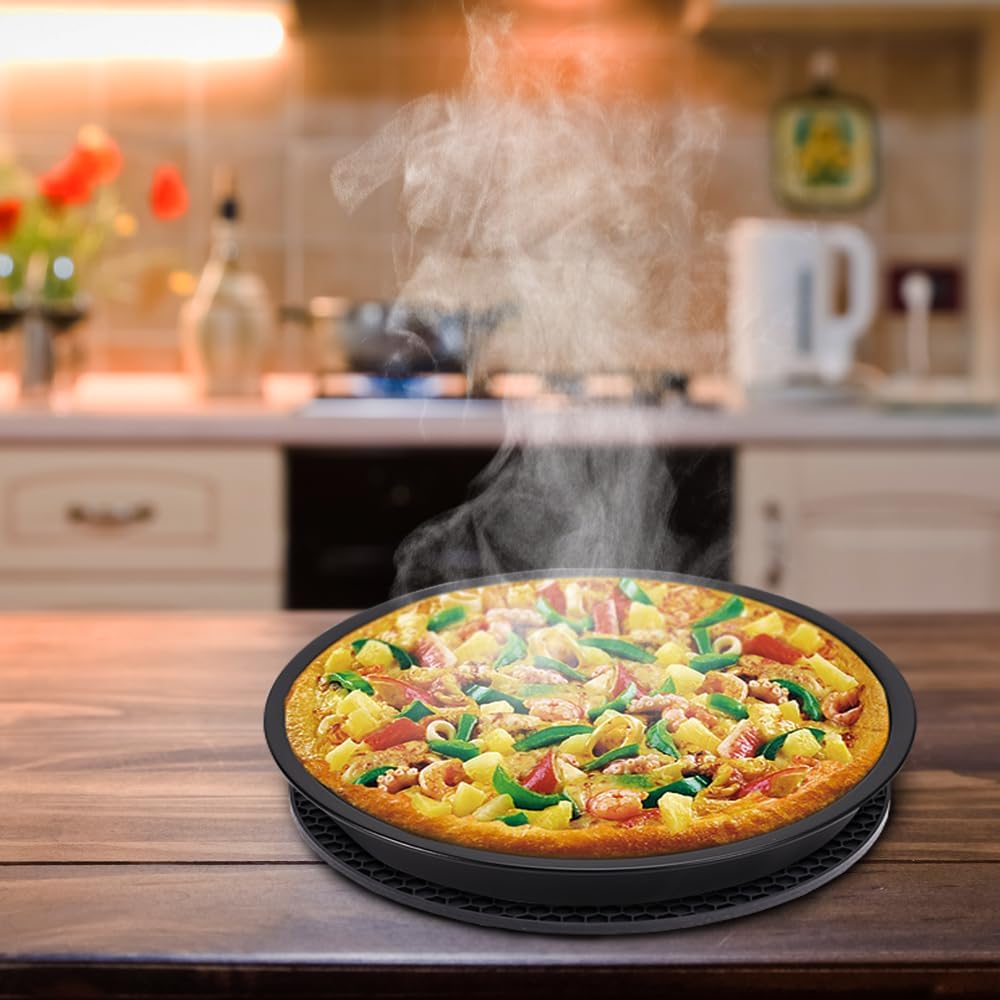 MONZANA® Heissluftfritteuse Zubehör XL 6,5L Fritteuse Set 9tlg mit Brotbackkorb Pizzapfanne Silikonp