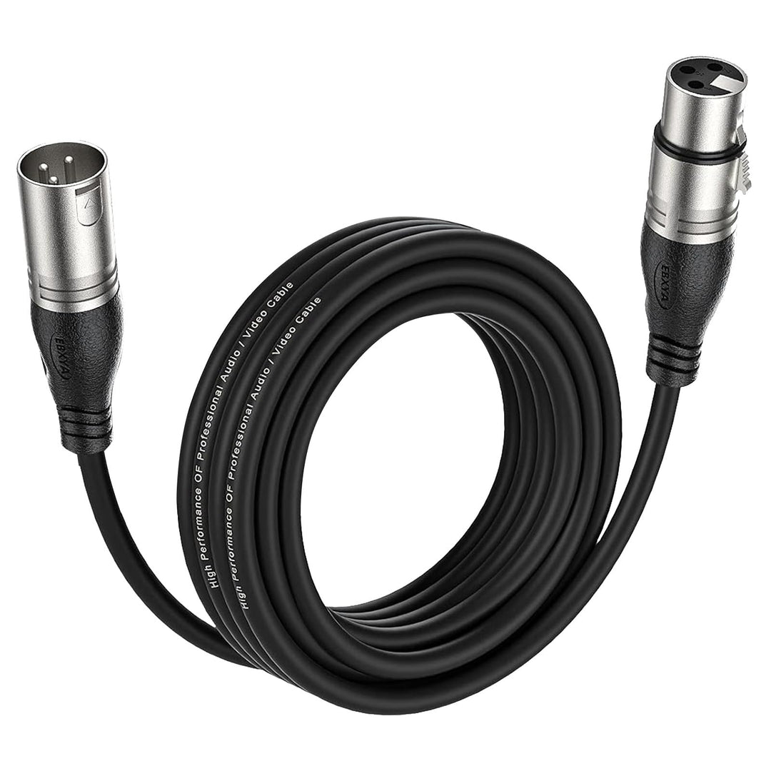 EBXYA XLR Mikrofonkabel 5M- Profi-Kabel mit Kreuzgeflechtschirm & 3-Pin Symmetrisches Design fur Stu