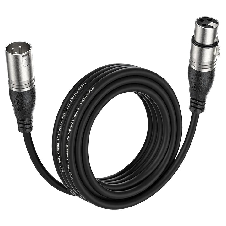 EBXYA XLR Mikrofonkabel 5M- Profi-Kabel mit Kreuzgeflechtschirm & 3-Pin Symmetrisches Design fur Stu