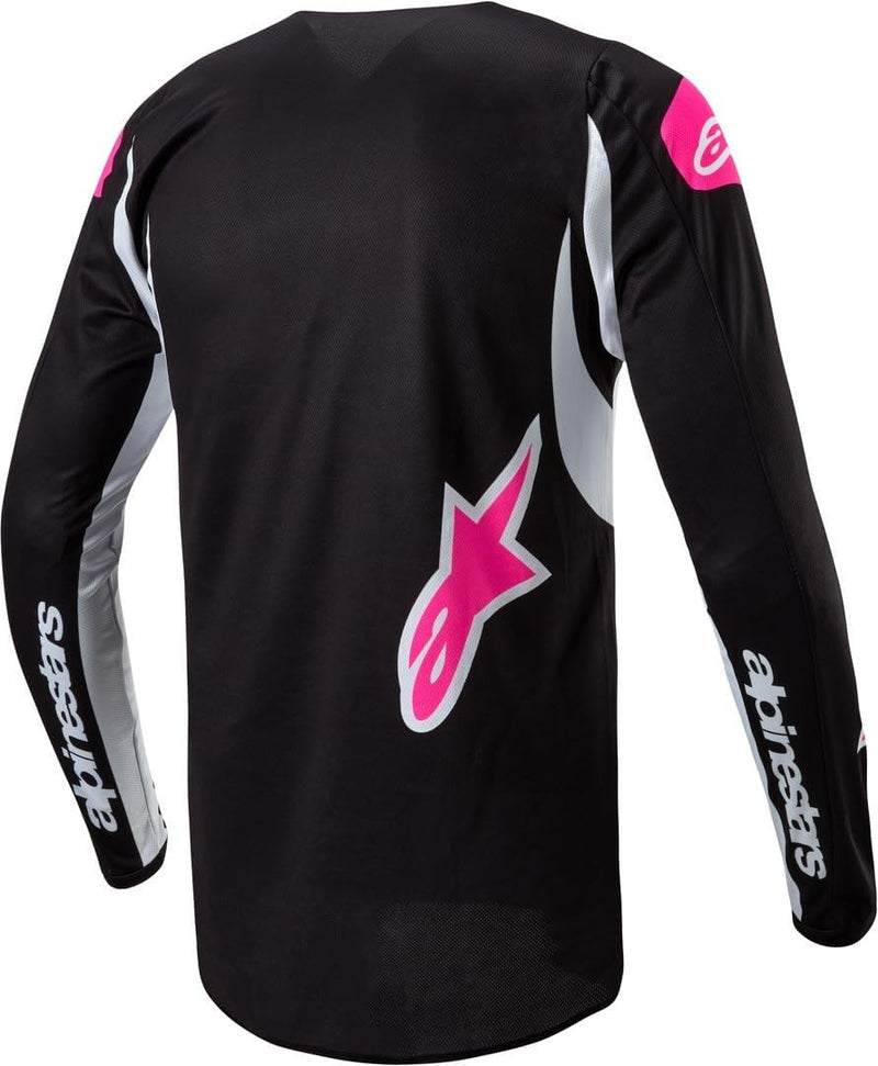 Alpinestars MX Crossshirt Stella Fluid Jersey 2024 Motocross Shirt für Frauen, Black White, L