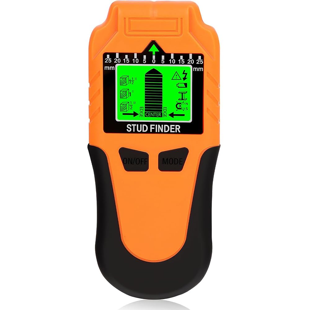 Leitungssucher 6-in-1 Wanddetektor mit LCD-Display & Signalton, Hochpräziser Wandsensor für Holz, Me