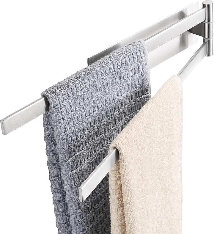 Handtuchhalter Ohne Bohren Silber 180° Schwenkbar Eckig Handtuchstange Bad Habdtuchhalterung 304 Ede