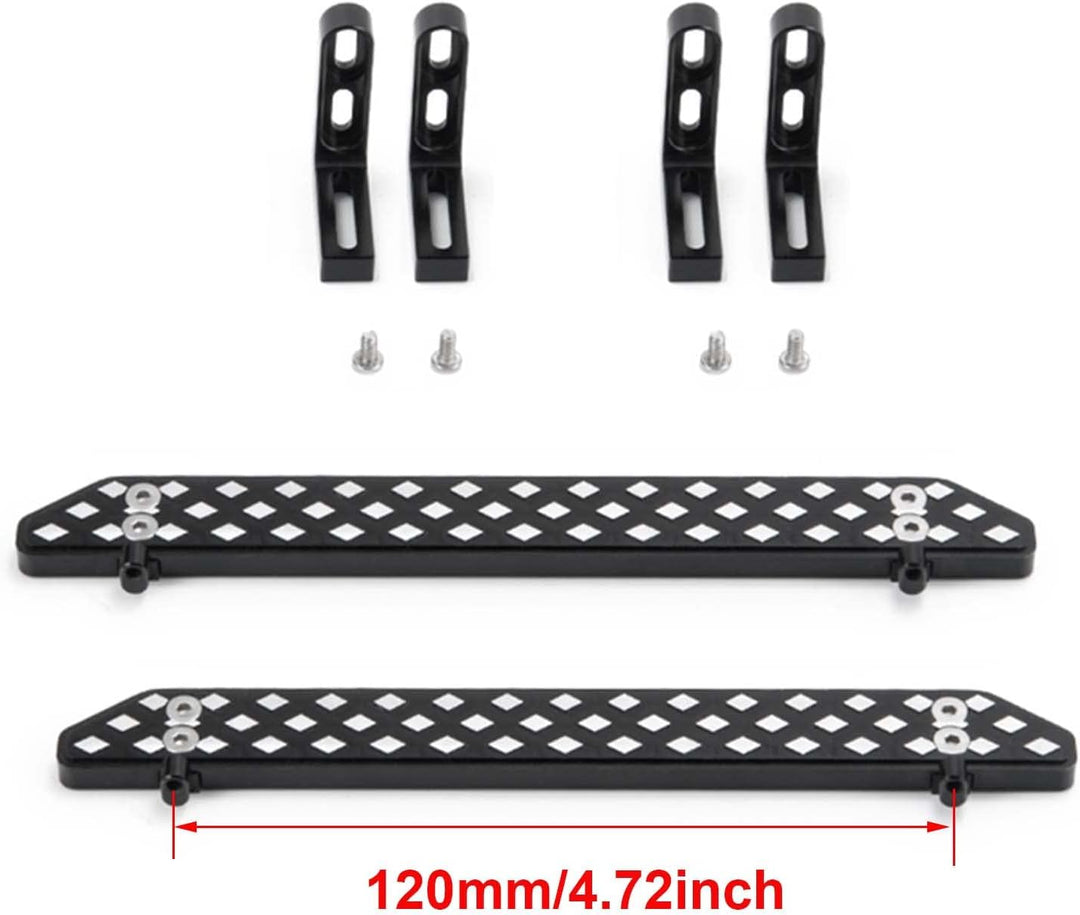KEEDA 1 Paar RC Car Seitentritte Pedal Metall Trittbretter Seitenpedal für 1:10 RC Crawler Car Traxx