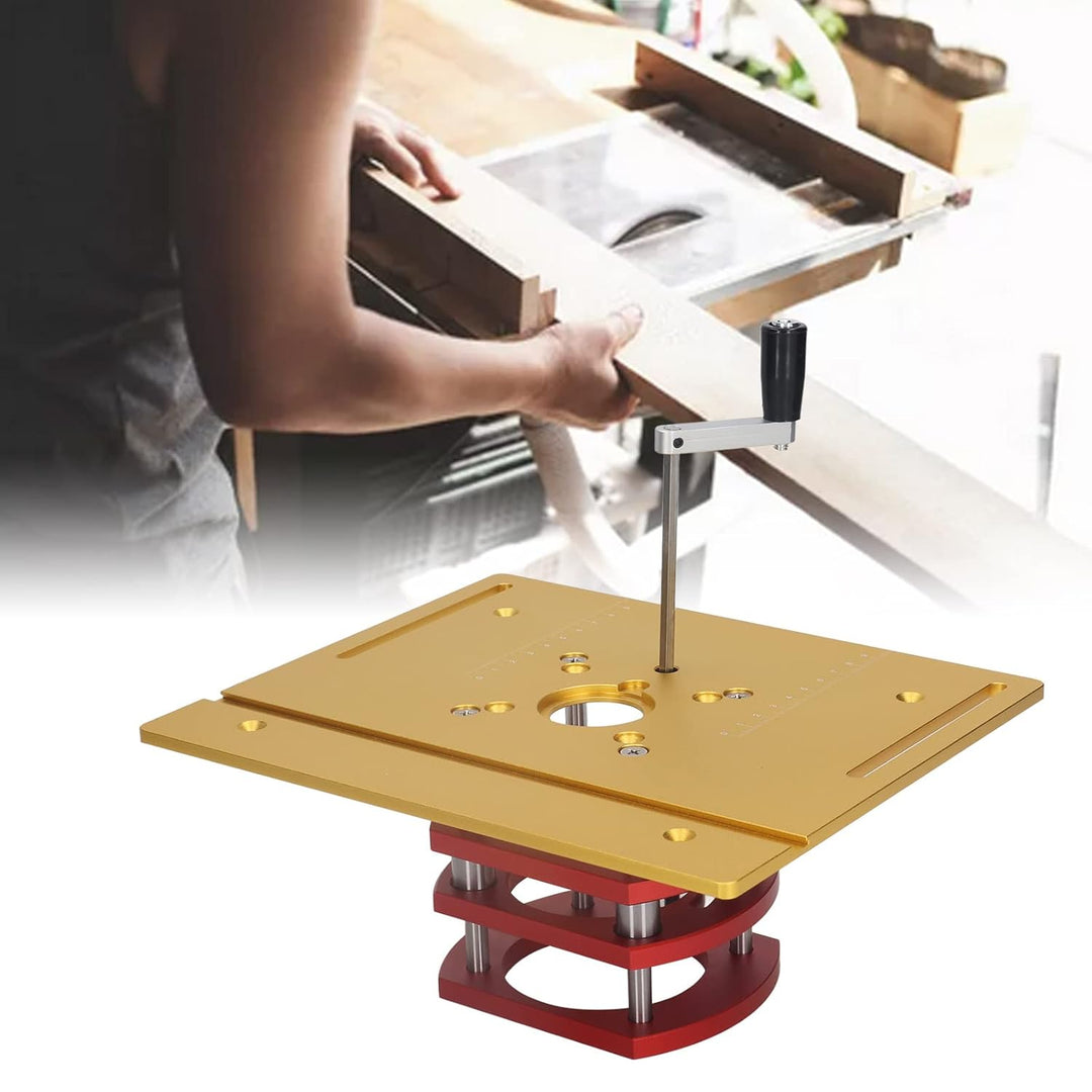 Router Lift Kit Manuelles Heben Router Lift System Kit Router Table Saw Insert Grundplatte für Route