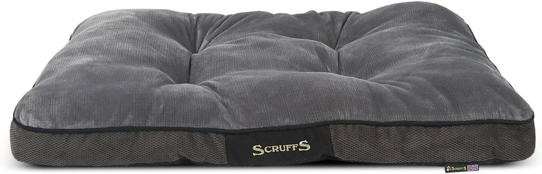 Scruffs 1160 Chester Hunde Kissen, M, grau Grau M 82 x 58 x 6 cm, Grau M 82 x 58 x 6 cm