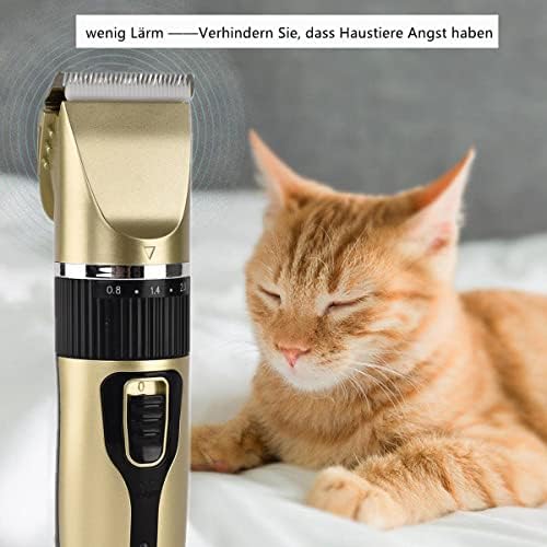 Pet Hundeschermaschine Profi, Elektrische Schermaschine Hundetrimmer Kit mit 4 Führungskämmen Barttr