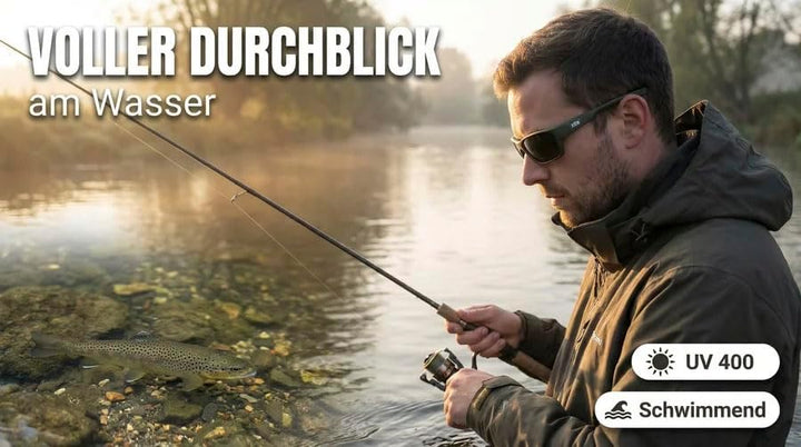 Zite Fishing Polarisationsbrille | Orus | Polbrille Angeln verspiegelt, UV400 & Schwimmfähig | Ultra