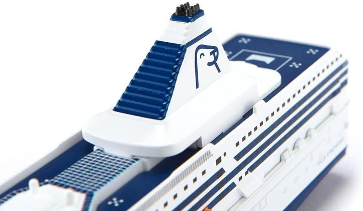 siku 1729, Fährschiff Silja Symphony, Metall/Kunststoff, 1:1000, Blau/Weiss, Vielseitig einsetzbar,