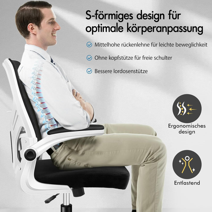 ALFORDSON Netzstoff Bürostuhl Mesh Chefsessel, Ergonomischer Schreibtischstuhl Neigeverstellung, Hoc