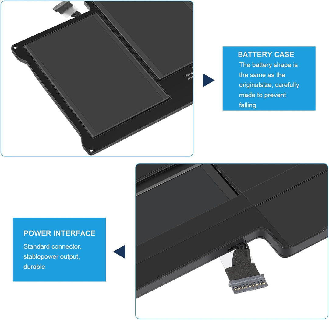 ASUNCELL Laptop-Akku für Air 13 Zoll A1466 (2012, Mitte 2013, Anfang 2014, 2015) A1369 (Ende 2010, M