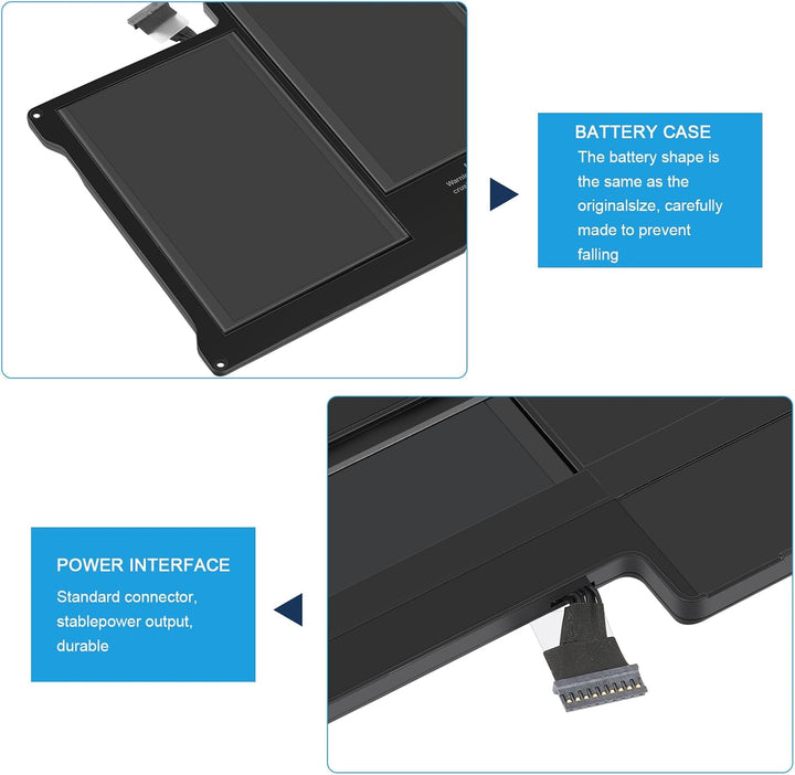 ASUNCELL Laptop-Akku für Air 13 Zoll A1466 (2012, Mitte 2013, Anfang 2014, 2015) A1369 (Ende 2010, M