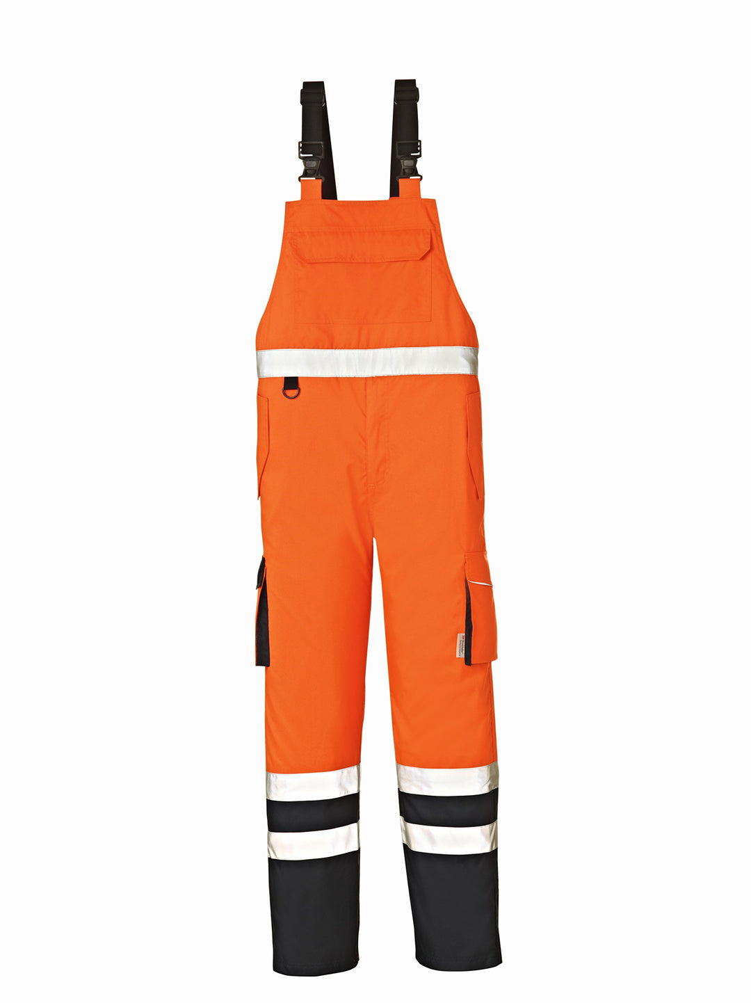 4 Protect Warnschutz Latzhose Chicago 3481 Wetterschutzhose S S Orange/Blau, S Orange/Blau