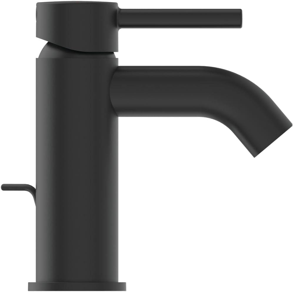 Ideal Standard BC193XG Ceraline Waschtischarmatur H75 mit Zugstangen-Ablaufgarnitur, Ausladung 10 cm