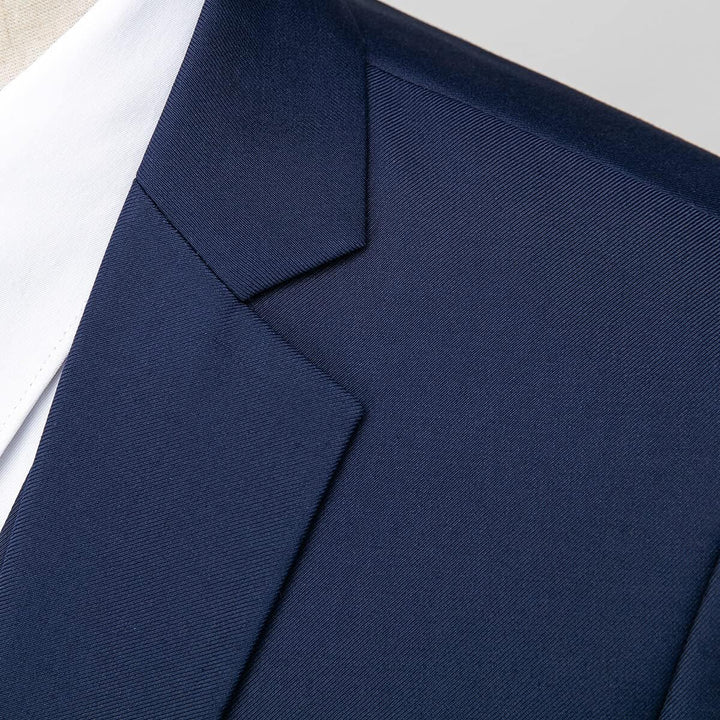 Allthemen Herren Anzug 3-teilig Slim Fit Einreihig Zwei Knöpfe Hochzeit Smoking Anzug Blazer Weste H