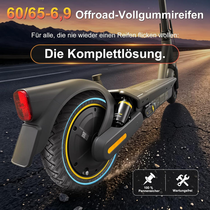 60/65-6,9 Ersatzräder Vollgummireifen 10 Zoll Solide Reifen für Ninebot Max G2 G2D G2E G65 F3 F3 Pro