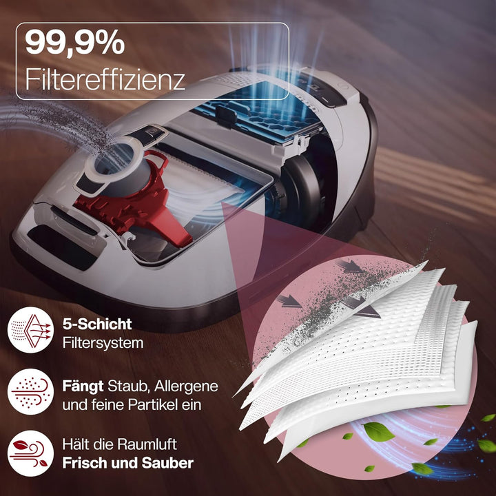 16 Staubsaugerbeutel für Miele Staubsauger [Compact C2 & C1, Complete C1] Ersetzt FJM inkl. 4 Motor-