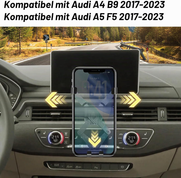 TTCR-II Kompatibel mit Audi A4 B9 / A5 F5 2017-2023 Handyhalterung, A4 B9 Smartphone Halter 360° Dre