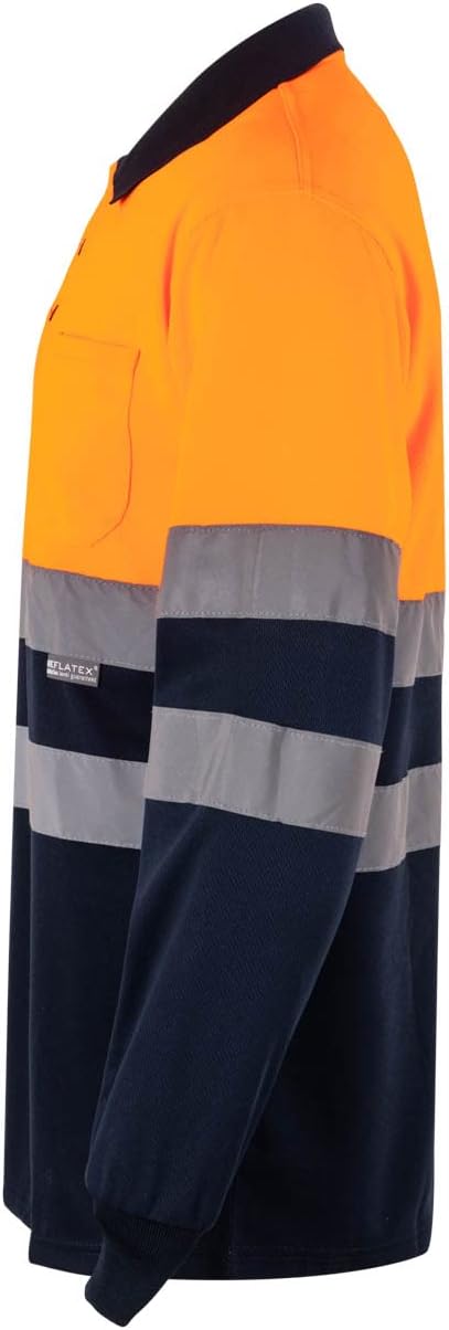 Velilla 175 - Signalshirt, langärmelig (Grösse XXL) Farbe marineblau und orange fluoreszierend XL Ma