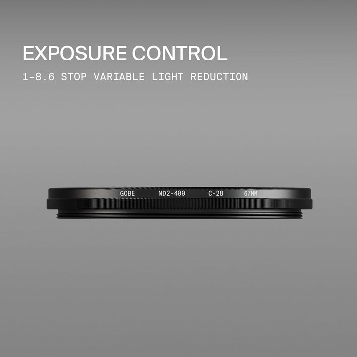 Gobe 39 mm Variabler Graufilter ND2-400 (1-8.6 Stop) ND Filter (Pro) 39mm, 39mm