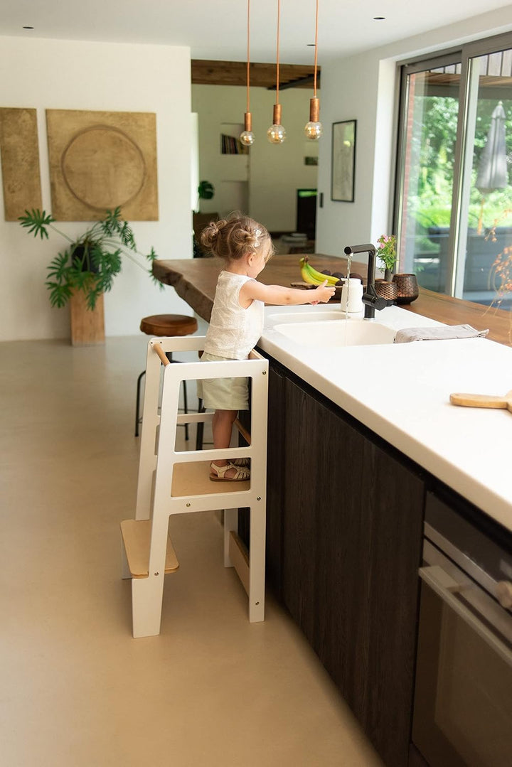 CHILDHOME, Beobachtungsturm Montessori, Lernturm für Kinder, sicher, 2 Höhen, ab 18 Monaten bis 100