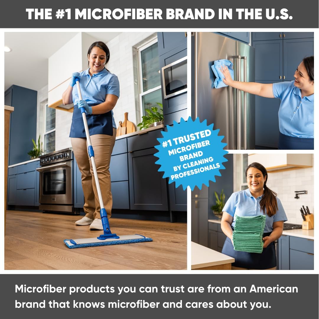 Cinch-Mop – Mikrofaser-Wischmopp für Hartholzböden – flaches Wischmopp-System für Holz, Fliesen, Lam