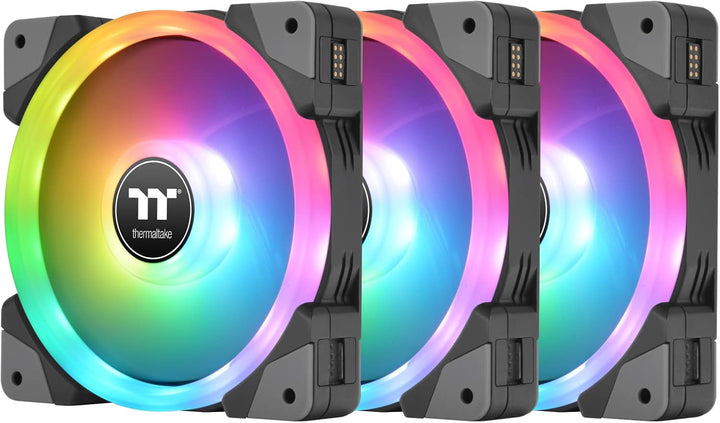 Thermaltake SWAFAN EX12 RGB PC Cooling Fan TT Premium Edition 3 Pack, 120mm 120mm Schwarz