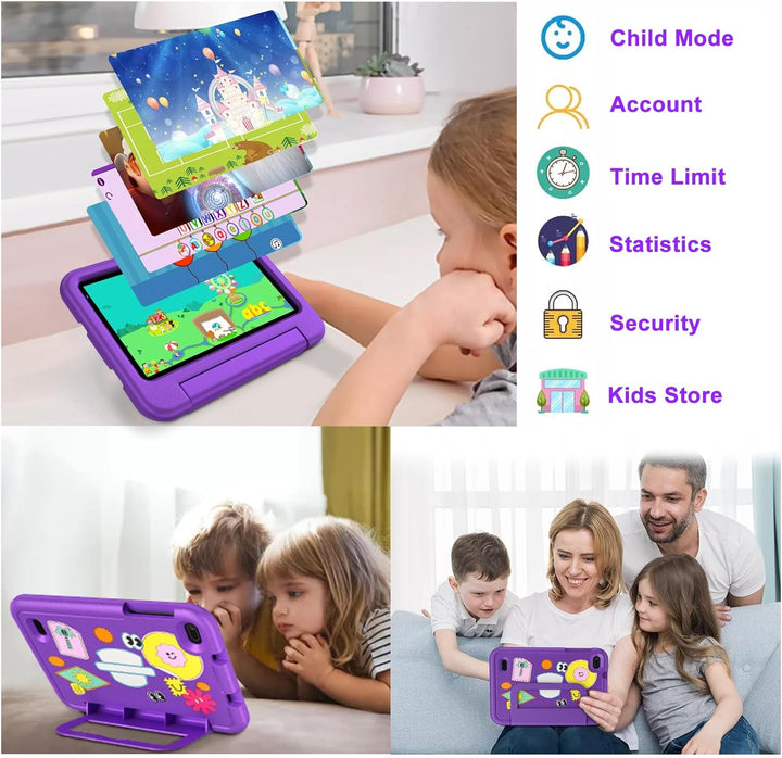DEERTiME 2025 Neueste Tablet Android 14 OS, 10GB(4+6) RAM+64GB ROM/TF 1TB, WLAN 6, 5G+2.4G WLAN, 8-C