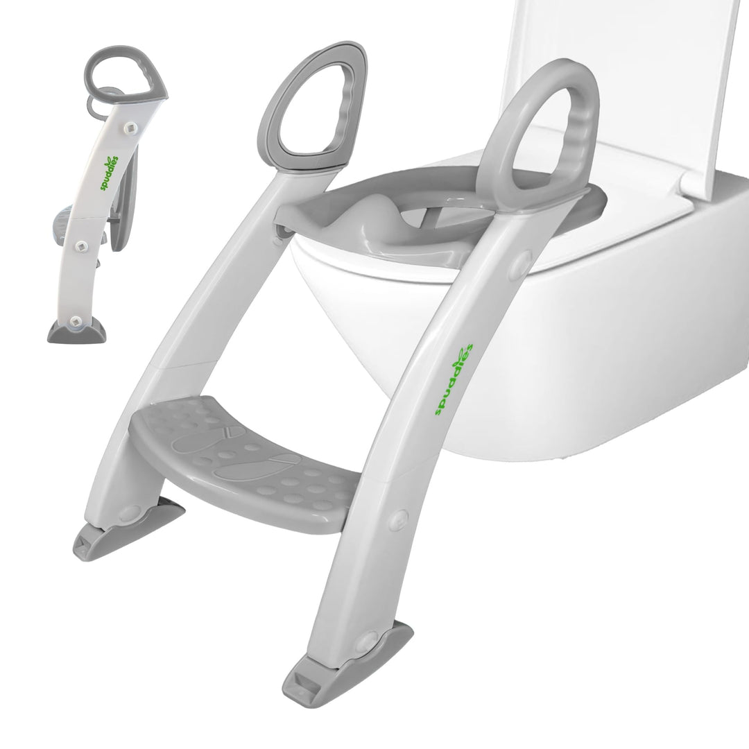 Spuddies Toilettenleiter, Kinder Toilettensitz mit Leiter, Toilettentrainer mit Treppe, klappbar, 1