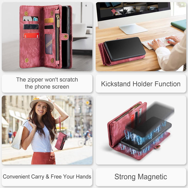 UFinetech Samsung A33 Hülle, Flip Leder TPU Stossfeste Kartenfach Tasche Samsung Galaxy A33 5G Handy