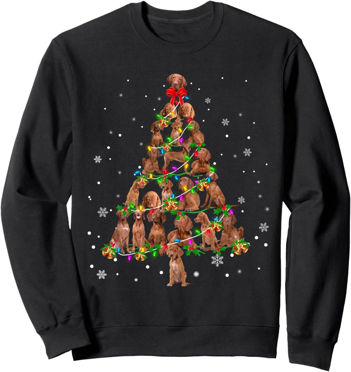 Vizsla Christmas Tree X-Mas Gift Sweatshirt
