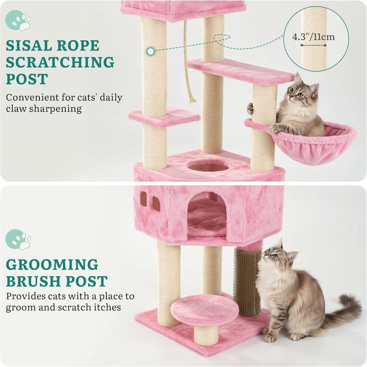 YITAHOME Kratzbaum, Katzenkratzbaum, für Grosse Katze, Katzenbaum, Katzenbürsten, 11 cm Dicke Stämme
