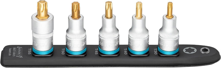 HAZET Steckleiste 992T-SR/5 | Smart-Rail mit magnetischer Unterseite, 5 Steckplätze, Antrieb: Vierka