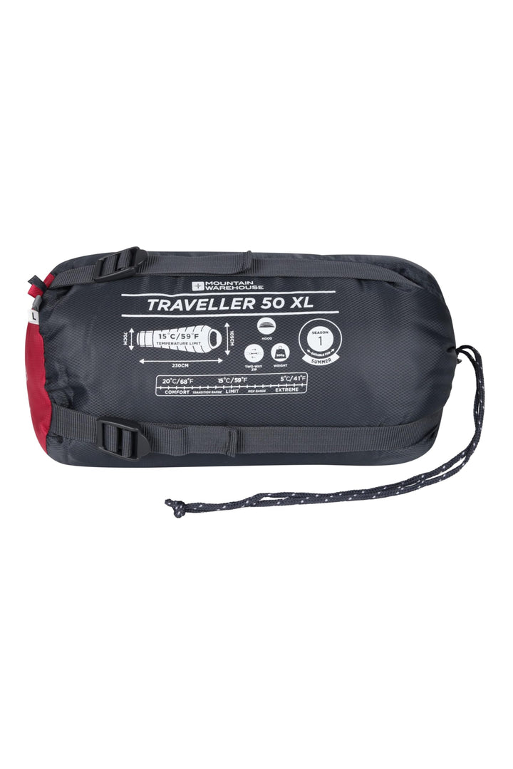 Mountain Warehouse Traveller 50 Schlafsack XL – Winddichter, Atmungsaktiver und Leichter Schlafsack