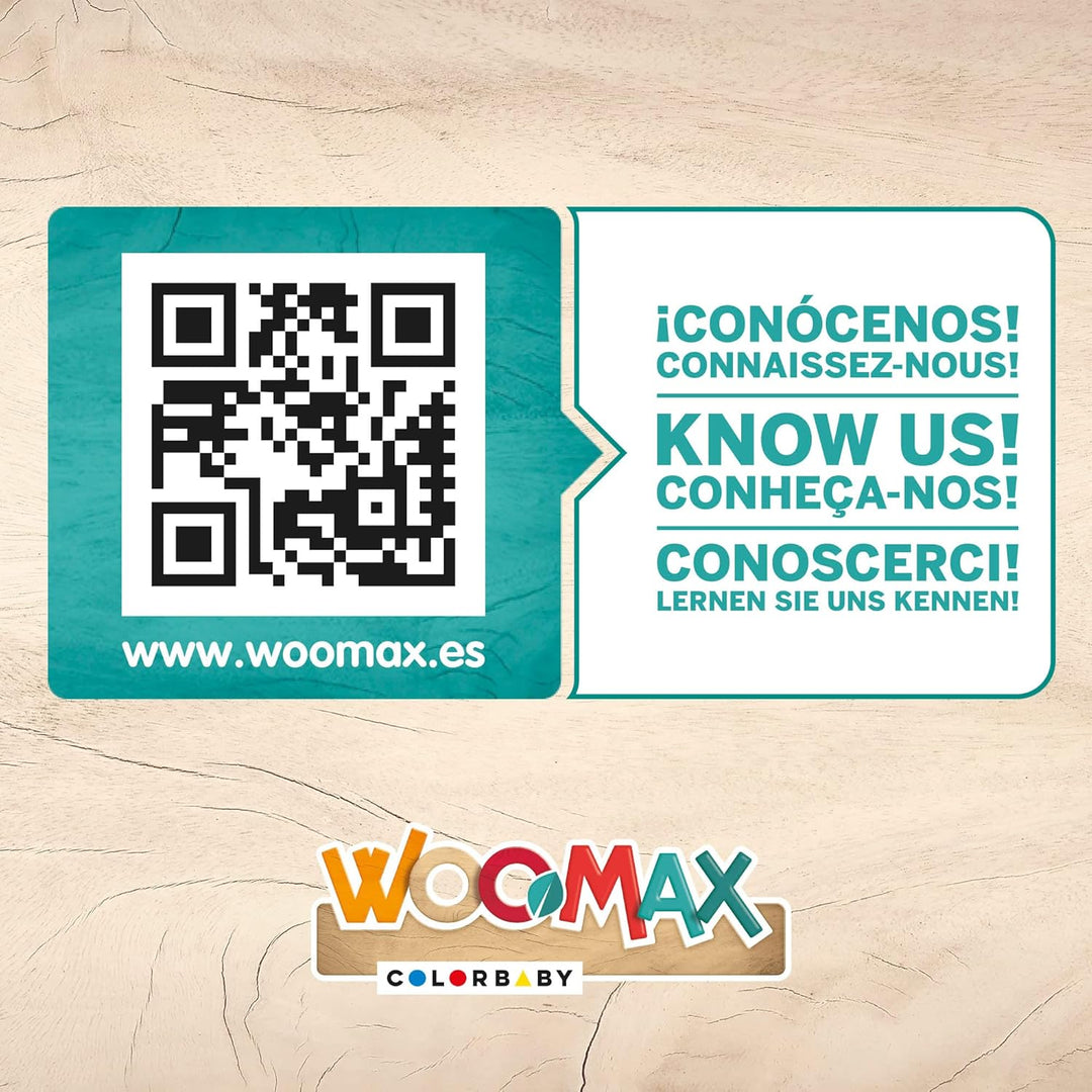 WOOMAX 49304 Werkzeuggürtel für Kinder, inklusive 12 Teilen, Kinderspielzeug aus Holz, Arbeit und Ba